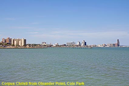 Corpus Christi from Oleander Point, Cole Park, TX, USA