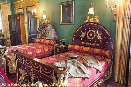 John Ringling's Bedroom, Ca' d'Zan Mansion, Ringling Museum, Sarasota, FL, USA