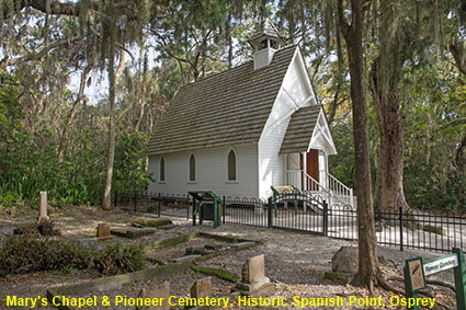 Mary's Chapel & Pioneer Cemetery, Historic Spanish Point, Osprey, FL, USA