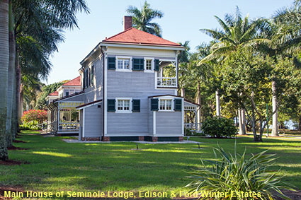 Main House of Seminole Lodge, Edison & Ford Winter Estates, Fort Myers, FL, USA