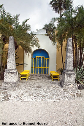 Entrance to Bonnet House, Fort Lauderdale, FL, USA