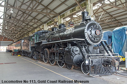 Locomotive No 113, Gold Coast Railroad Museum, Miami, FL, USA