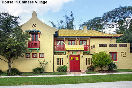 House in Chinese Village, Coral Gables, Miami, FL, USA