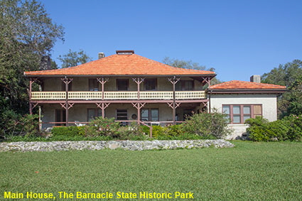 Main House, The Barnacle SHP, Coconut Grove, Miami, FL, USA