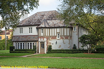 House in French Country Village, Coral Gables, Miami, FL, USA