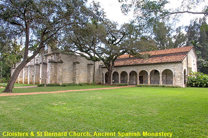 Cloisters & St Bernard Church, Ancient Spanish Monastery, North Miami Beach, Miami, FL, USA